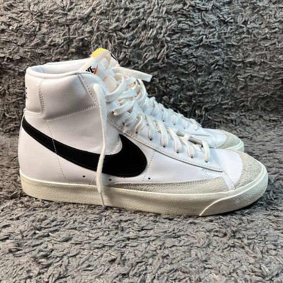 Nike Blazer Mid 77 VNTG Leather Men Size 14 White Black Used BQ6806-100 main image 4
